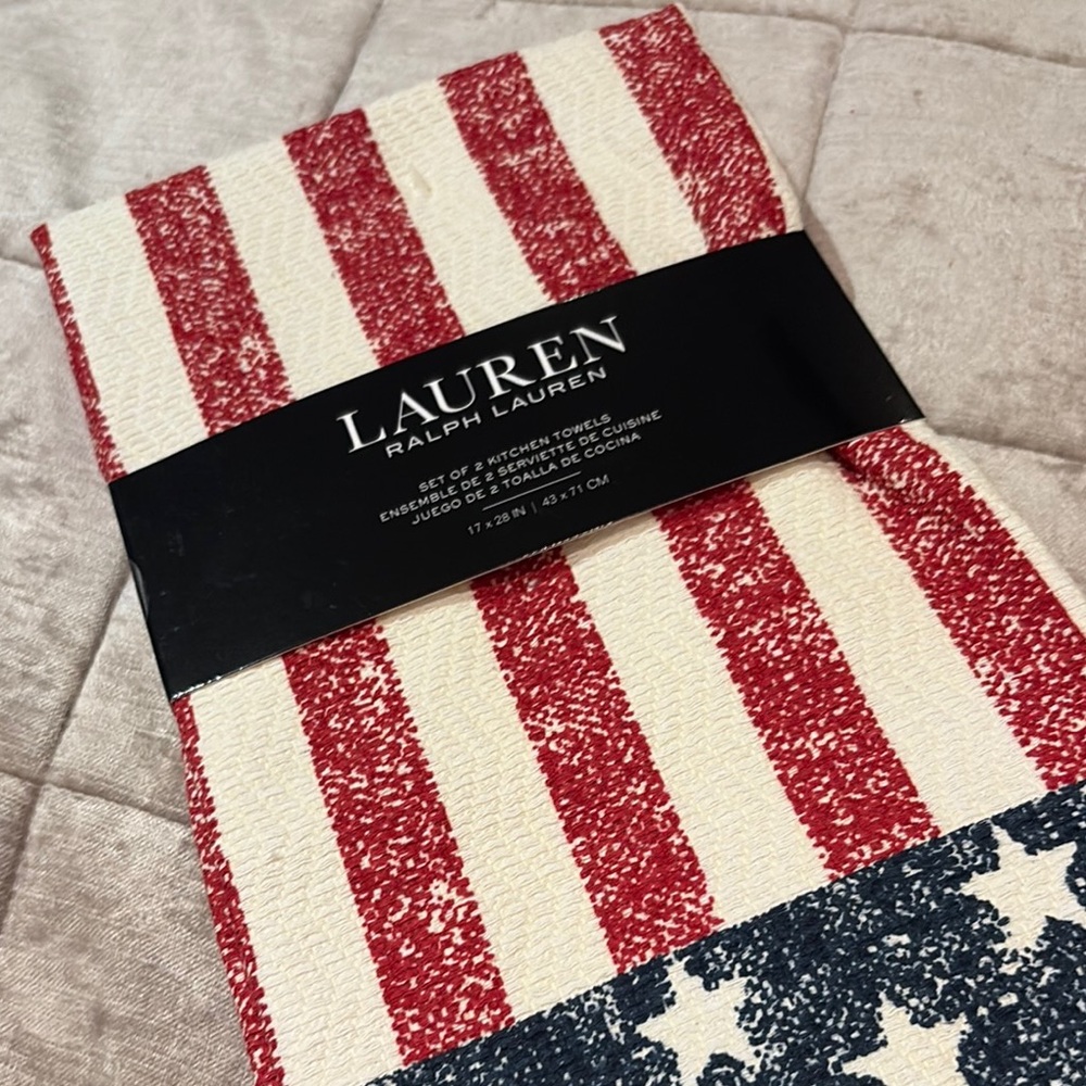 Lauren Ralph Lauren Stars and Stripes Kitchen Towels American Flag